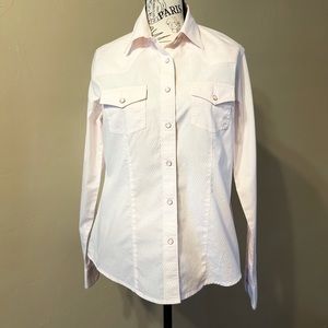 Rockies Pastel Pink w/Grey Polka Dots Wstrn Shirt